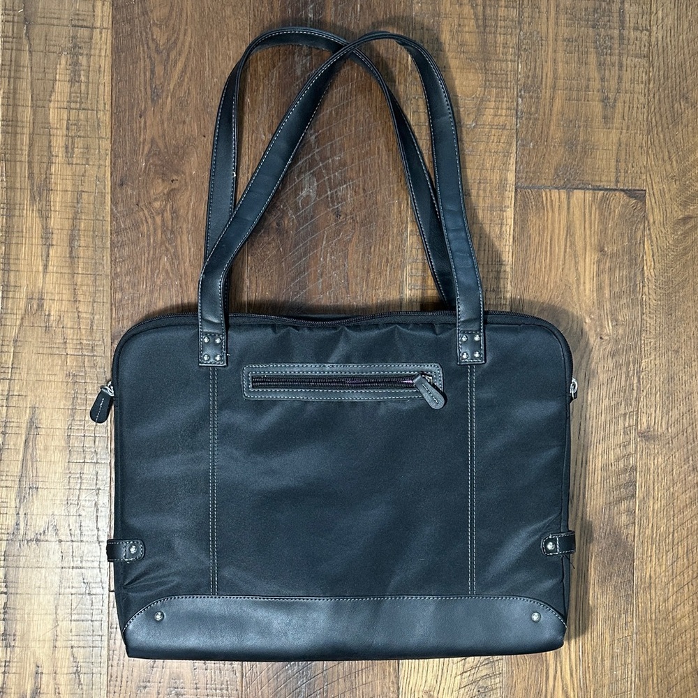 Elegant Black Laptop Bag with purple interior - Picture 3 of 6